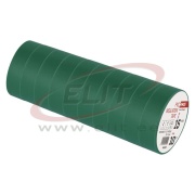 Isoleerteip, 15mm x 10m, dielectric strength 40 kV/mm, PVC, UV resistant, water resistant, -25..90°C, roheline, Emos