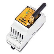 GSM kontroller GSM-DIN3, 2DI, 2RO 5A 250VA, 1DI temperature sensor with a measuring range -20..125°C, thermostat function, GSM/GPRS Quad Band 850/900/1800/1900MHz, USB-PC, 6 authorized phone numbers, sv 230VAC, TS35, Flajzar