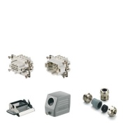 Heavy-duty connector kit RockStar® HDC-KIT-HE 06.100, Size 3, 6P, 24A 500V, diecast alumiinium, PG, Weidmüller