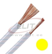 Juhe H05V-K, 0.5mm² 300/500V -40..70°C, 100m/pck, kollane