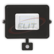 LED tulvvalgusti Plati 30W 3000K 2400lm 120° IP65 PIR, must