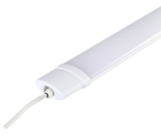 LED tööstusvalgusti 100W 4000K 9000lm 120° 1.535m, IP65, PC/PC, läbivjuhtmestus, opaal, Lumax