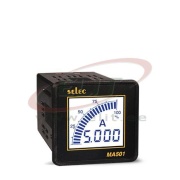 Digi-ampermeeter MA501, 4digits LCD backlight, analog bargraph indication, 1Ø-2wire, 0..5AAC (5..5000A), sv 240VAC ±20%, ■52x52/ □46x46mm, IP65, Selec