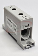 Hargnemisklemm Al/Cu TBA, 1P (2holes) 35-95mm² 220/245A 1000VAC/1500VDC, 35mm DIN-rail, panel mount, grey