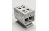 Hargnemisklemm Al/Cu TBA, 1P (4holes) 2.5-50mm² 290/320A 1000VAC/1500VDC, 35mm DIN-rail, Koral, hall