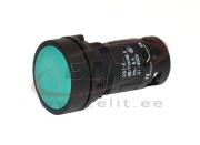 Surunupp XB7 Monolithic, ø22.5mm, 1NO 10A 250VAC, IP54, roheline