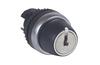 Pöördlüliti Osmoz, head| key (455) handle, 1»0·«2 (-45°-0-45°), ø22.5mm, IP66/69K IK05, Legrand, must