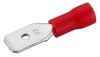 Juhtmehülss-pistik Con mh 6.3 r, insulated, 0.5..1.5mm² 300V, 0.8x6.4mm| 648, -25..75°C, PVC, brass, 100pcs/pck, punane