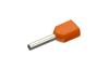 Kaksik juhtmehülss kraega Ct 005008 w, 2x0.5x8mm, 500pcs/pck, oranž