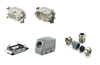 Heavy-duty connector kit RockStar® HDC-KIT-HE 10.110 M, kit, size 4, 90°, 10P, 16A 500V, diecast alumiinium, -40..100°C, brass M25, screw clamp, IP65, Weidmüller