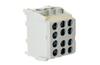 Hargnemisklemm Al/Cu HLAK 25-1/4 M2, 2x 25/16mm²/ 4x 16/10mm², 130/100A 1000VAC/DC, 2.5/2Nm, TS35, hall