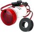 Amper-, Voltmeeter XB7 Monolithic, ø22.5mm, 1.8A..100AAC, 20..500VAC, IP65, punane