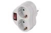 Jätkupesa lülitiga, 2x 2P+E Schuko 16A 250V, 3680W, valge, Emos