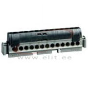 L-Terminal Block, 1x 6..25 + 12x 1.5..16mm², 100A 400V, touch-proof, black