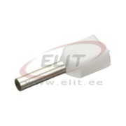 01446 « Twin Wire-End Ferrule w. Collar Ct 007510 wc, 2x0.75x10mm, 100pcs/pck, white