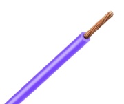 Wire H05V-K, 0.75mm² 300/500V -40..70°C, 100m/pck, violet