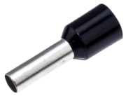 Wire-End Ferrule w. Collar Ce 060012 w, H6x12mm, 100pcs/pck, black