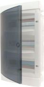 FM Distribution Box U36-C, 3x 12M, 63A 400VAC, PEN 15, 15, 428x283x106mm, ABS, -25..60°C, HF, cl. II, IP40, transparent, white