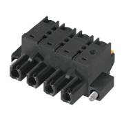 PCB Plug-in Connector BLF 7.62HP/02/180F SN BK BX, female plug, 7.62mm, 2P, 180°, 2.5mm², push-in, Weidmüller, black