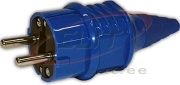 Industrial Plug, 2P+E Schuko 16A 250VAC, IP54, MaxPro, blue