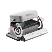 Base HDC 06B ADLU, size 3, end-locking clamp, lower side, with cover, -40..125°C, diecast aluminium, IP65, Weidmüller