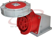 SM Industrial Socket, 3P+N+E 32A 415VAC, IP67, MaxPro, red