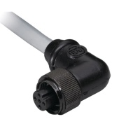 Drop Cordset KwikLink, DeviceNet Patchcord, trunk end: male Micro, right angle, device end: female Micro, straight, 3m, PVC, Allen-Bradley, Grey
