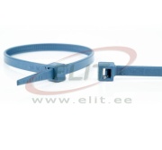 Detectable Cable Tie HACCP, 370/4.8, 17.8kg, PA6.6 (NDT), small metal parts, -40..85°C, HF, SF, food, pharmaceutical, chemical industry, 100pcs/pck, blue