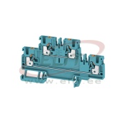 Feed-through Terminal Block A2T 2.5 BL, 2-tier, 2.5mm² 24A 800V, push-in, Weidmüller, blue
