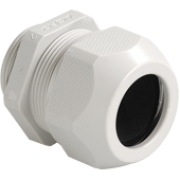 Cable Gland Syntec, M32x1.5, ø17..25mm| 1piece sealing insert, wrench 42mm, thread 10mm, -30..100°C, PA6, TPE, HF, incl. O-ring, CE/UL/VDE, IP68, Agro, light grey