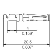 Crimp contact CB1.6E18-16 SN I3.5, socket, tinned, 1.5mm², copper alloy, Weidmüller