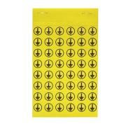 Device Marker Symbolpack 14x14, Grounding, self-adhesive, -45..80°C, 48ea/1pc| 10pc/1pck, Weidmüller, yellow-black