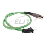 Feedback Cable Kinetix, MP-series medium inertia motors, D0.38-in., 600V, SpeedTec DIN » flying-lead, 5m industrial TPE cable, Allen-Bradley, green