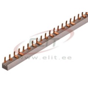 Busbar S-4L-1000/16PP, L1-N-L2-N-L3-N, 27x2/1000, 16mm² 80A 415VAC, pin 4x11.5mm, ABB 2CDL240101R1658| PS4/58/16N, Pollmann
