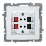 Socket Touran, mech.| audio, flush mount, Nilson, white