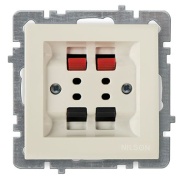 Socket Touran, mech.| audio, flush mount, Nilson, beige