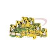 PE Terminal Block A3T 2.5 PE, 3-tier, 2.5mm² 800V, push-in, Weidmüller, yegr