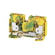 PE Terminal Block A2C 10 PE, 1-tier, 10mm² 1000V, push-in, Weidmüller, yegr