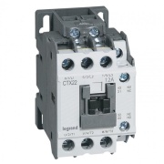 Contactor CTX³ 22, 5.5kW 12/25A 3x400VAC, aux. 1NO, 1NC 16A 240VAC, cv 230VAC, TS35, panel mount, Legrand