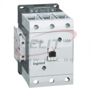 Contactor CTX³ 150, 60kW 130/160A 3x400VAC, aux. 2NO, 2NC 16A 240VAC, cv 24VDC, TS35, panel mount, Legrand