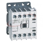 Mini Contactor CTXmini, 4kW 9/20A 3x400VAC, 1NO 10A 240VAC, cv 24VAC, TS35, panel mount, Legrand
