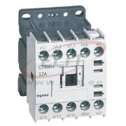 Mini Contactors CTXmini, 5.5kW 12/20A 3x400VAC, 1NC 10A 240VAC, cv 24VDC, TS35 ^panel mount