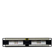 Patch Panel 10-in. 1U 12xRJ45 UTP ct6, black