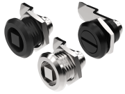 Quarter-turn Compact Latch 2-110, ø16.3mm, slotted, insert chrome plated, zinc plated steel cam, IP54, Industrilas