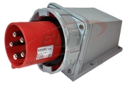 SM Industrial Inlet, 3P+N+E 63A 415VAC, IP67, MaxPro, red