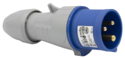 Industrial Plug P17 Tempra, 1P+N+E 16A 250VAC, IP44