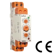 Analog Timer 600XU, 13 Modes, 1SPDT 5A 250V 0.1s..3h, cv 12..240VDC / 20..240VAC, 17.5mm, TS35, Selec