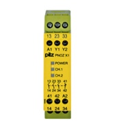Safety Relay PNOZ X1, input 1/2-ch., output 3NO, 1NC, auto/man start, e-Stop/ safety gate, W22.5mm, sv 24VAC/DC, Pilz