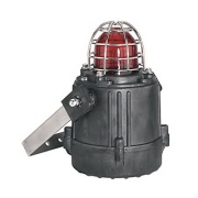 Hazloc Beacon, xenon 5J strobe, -4..131°F, PPS glass filled plastic/glass, ss304 mounting bracket, Vitongasket, ½-in. NPT conduit, 24VDC, IP66, NEMA4/4X/13, Allen-Bradley, red