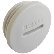 Locking Plug Syntec, M16x1.5, thread 6mm, -30..100°C, PA6, CE/UL/VDE, IP54(68), light grey